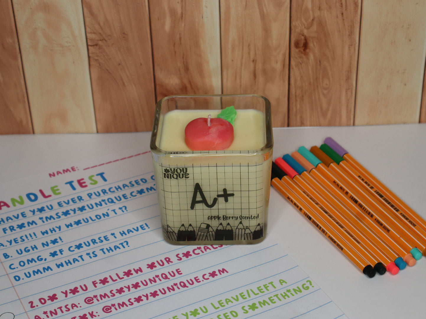📚 A+ ✏️ Candle 🍎