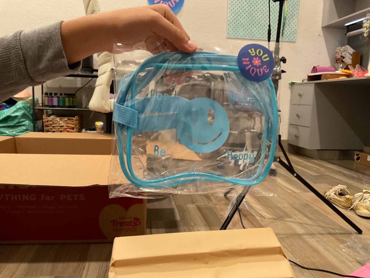 Don’t Worry Be Happy Blue (clear)